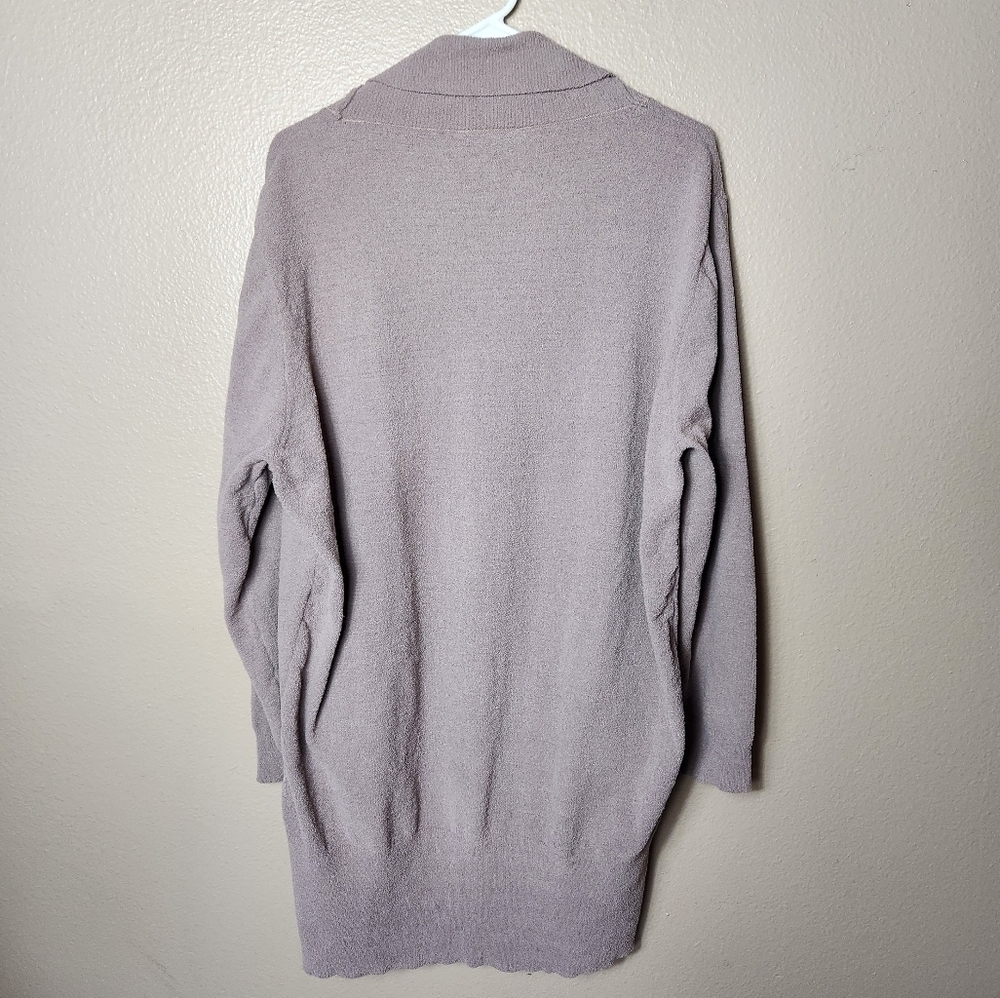 Ekouaer Beige Loungewear Open Shawl Collar Circle Cardigan w/Pockets-Size L - Picture 5 of 5